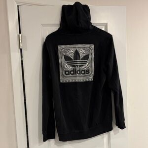 adidas Black Hoodie with Graphic Design